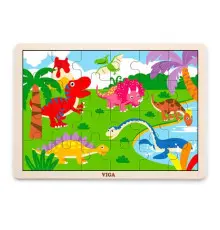 Дерев'яний пазл Viga Toys Динозаври, 24 ел. (51460)