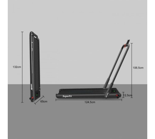 Бігова доріжка електрична Costway SP37036DE-BK