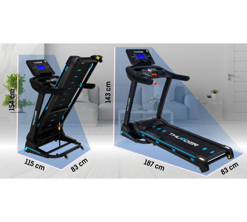 Бігова доріжка електрична Thunder Treadmil CORE-S-BLACK