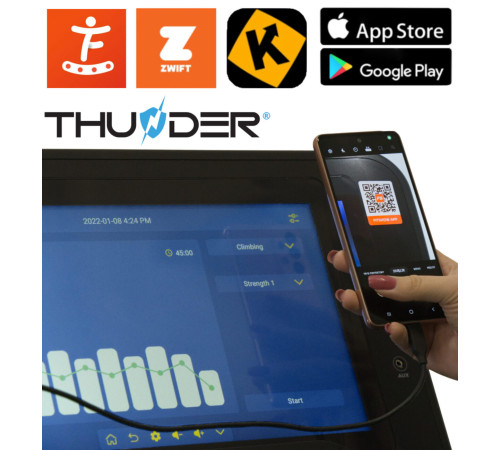 Бігова доріжка електрична THUNDER IGNITE-S-TFT-BLACK