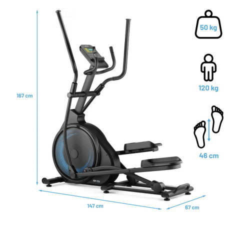 Орбітрек електромагнітний Gymtek XCF5000 чорний Орбітрек електромагнітний Gymtek XCF5000 чорний