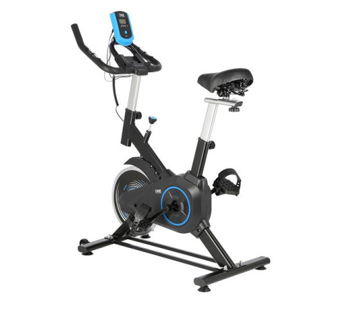 Спінінговий велотренажер механічний ONE FITNESS SW2501 блакитний 7 кг