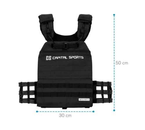 Жилет-обважнювач Weighted Vest Capital Sports Battlevest 2.0 2 x 4 кг – чорний