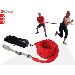 Стрічка-еспандер для вправ Pure2Improve RESISTANT CORD чорно-червона