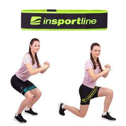Стрічка-еспандер для вправ inSPORTline Hiplop S чорно-зелена
