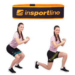 Стрічка-еспандер для вправ inSPORTline Hiplop L чорно-помаранчева