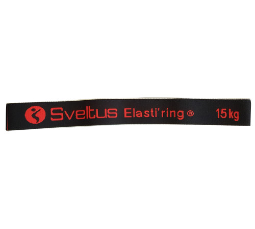 Резинка для фитнеса тканевая Sveltus Elasti'ring в коробке + QR код Черная 15 кг (SLTS-0027)