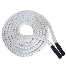 Канат тренувальний для кросфіту 12м Battle Rope White WCG 50х12