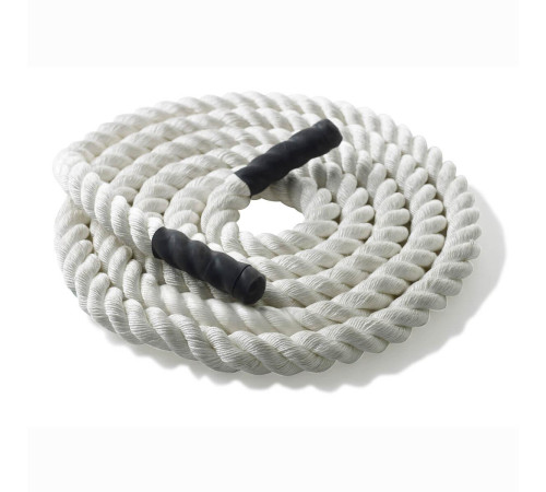 Канат тренувальний для кросфіту 12м Battle Rope White WCG 50х12