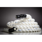 Канат тренувальний для кросфіту 15м Battle Rope White WCG 50х15