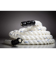 Канат тренувальний для кросфіту 15м Battle Rope White WCG 50х15