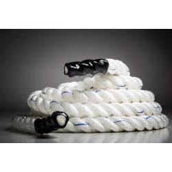 Канат тренувальний для кросфіту 15м Battle Rope White WCG 50х15