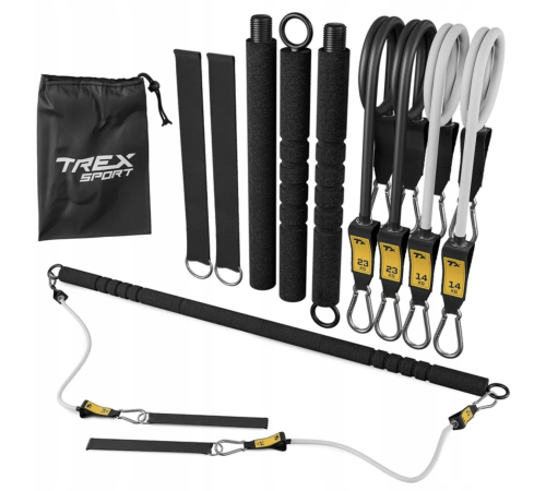 Палиця гімнастична з еспандерами Trex Sport TX-023TS 14-74кг Палиця гімнастична з еспандерами Trex Sport TX-023TS 14-74кг