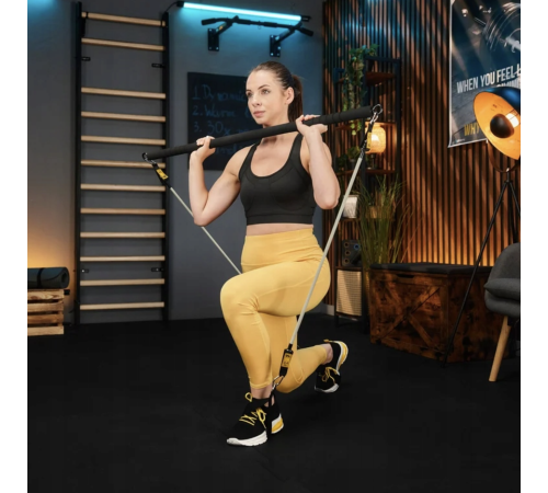 Палиця гімнастична з еспандерами Trex Sport TX-023TS 14-74кг Палиця гімнастична з еспандерами Trex Sport TX-023TS 14-74кг