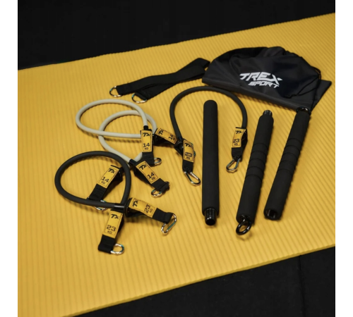 Палиця гімнастична з еспандерами Trex Sport TX-023TS 14-74кг Палиця гімнастична з еспандерами Trex Sport TX-023TS 14-74кг
