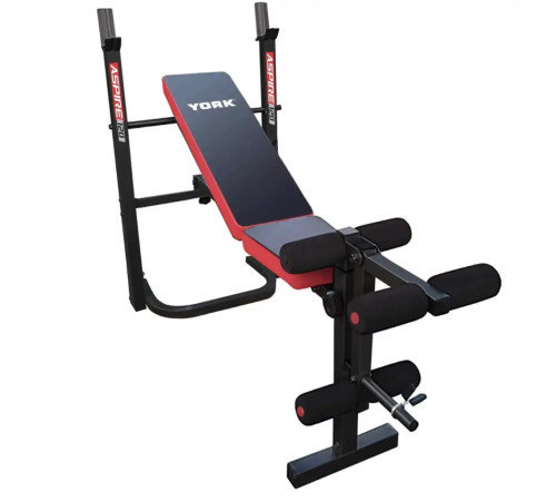 Лавка тренувальна York Fitness ASPIRE 120 складана зі стійкою під штангу Лавка тренувальна York Fitness ASPIRE 120 складана зі стійкою під штангу