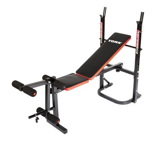 Лавка тренувальна York Fitness ASPIRE 120 складана зі стійкою під штангу Лавка тренувальна York Fitness ASPIRE 120 складана зі стійкою під штангу