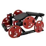 Тренажер  для розгинання ніг Leg Extension Machine Steelflex PlateLoad Line PLLC червоно-чорний