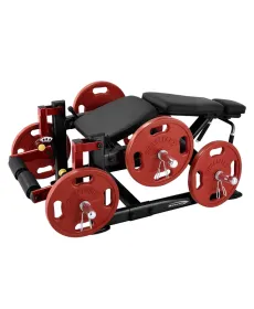 Тренажер  для розгинання ніг Leg Extension Machine Steelflex PlateLoad Line PLLC червоно-чорний