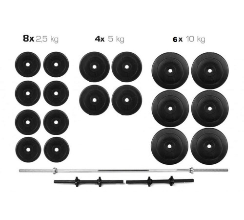 Штанга + Гантелі Набір Premium 110 кг WCG