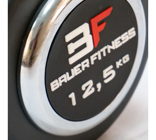 Прогумована фіксована 12,5 кг Bauerfitness AC-1245 Прогумована фіксована 12,5 кг Bauerfitness AC-1245