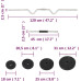 Згинальна штанга та гантелі vidaXL, з обважнювачами, 60 кг
