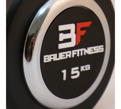 Прогумована гантель 15 кг Bauerfitness AC-1246 Прогумована гантель 15 кг Bauerfitness AC-1246