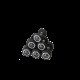 Прогумована гантель 20 кг Bauerfitness AC-1248