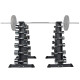 Набір одноручних хромованих гантелей з стійкою inSPORTline Crossteel 2x 1-14 кг.