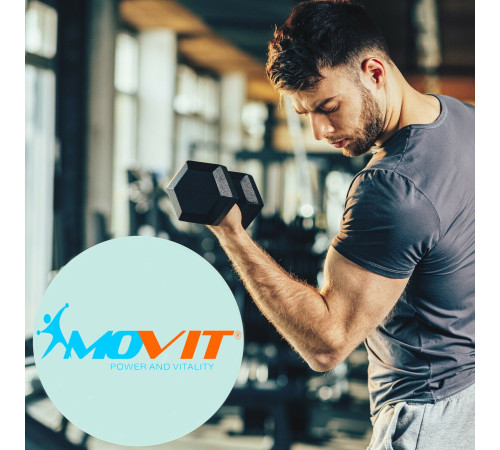 Гантелі Movit прогумовані 2 х 4 кг