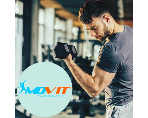 Гантелі Movit прогумовані 2 х 6 кг