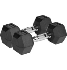  Гантелі шестигранні чавунні REBEL ACTIVE HEX, ​​2 х 7 кг 