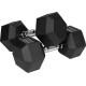 Гантелі чавунні прогумовані HEX 2х12,5 кг REBEL ACTIVE