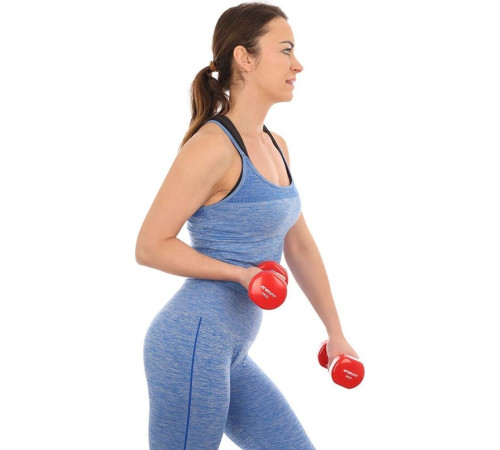 Гантелі вінілові ENERO FIT VDB зі стійкою, 12 кг Гантелі вінілові ENERO FIT VDB зі стійкою, 12 кг