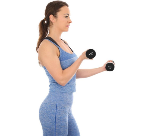 Гантелі вінілові ENERO FIT VDB зі стійкою, 12 кг Гантелі вінілові ENERO FIT VDB зі стійкою, 12 кг