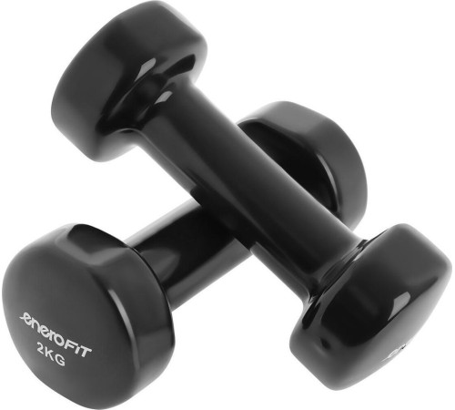 Гантелі вінілові ENERO FIT VDB зі стійкою, 12 кг Гантелі вінілові ENERO FIT VDB зі стійкою, 12 кг