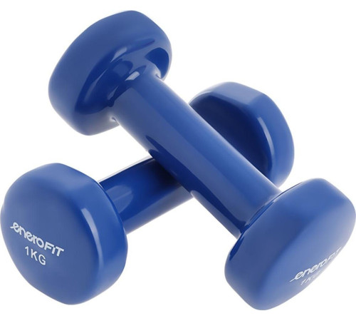 Гантелі вінілові ENERO FIT VDB зі стійкою, 12 кг Гантелі вінілові ENERO FIT VDB зі стійкою, 12 кг