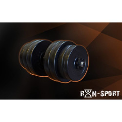 Гантель із знімними дисками RN-30 кг з покриттям ABS