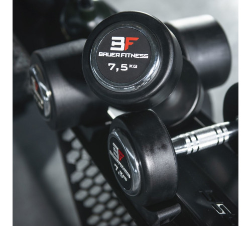 Прогумована гантель 5 кг Bauerfitness AC-1242 Прогумована гантель 5 кг Bauerfitness AC-1242