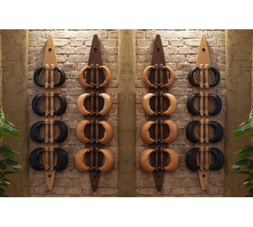 Гантелі з підставкою NOHrD SwingBel Board 2-8 Kg Set Natural Ash Leather Гантелі з підставкою NOHrD SwingBel Board 2-8 Kg Set Natural Ash Leather