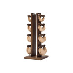 Гантелі з підставкою NOHrD SwingBel Tower 2-8 Kg Set Classic Nature Walnut Leather