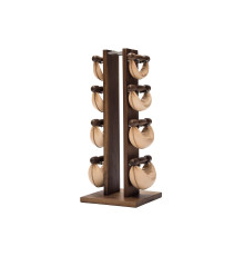 Гантелі з підставкою NOHrD SwingBel Tower 2-8 Kg Set Classic Nature Walnut Leather