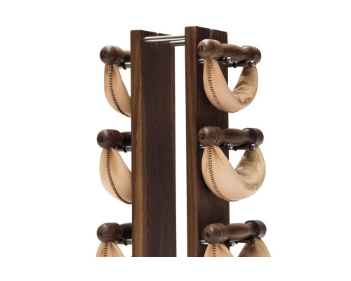 Гантелі з підставкою NOHrD SwingBel Tower 2-8 Kg Set Classic Nature Walnut Leather