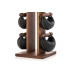 Гантелі з підставкою NOHrD SwingBel Tower 2-8 Kg Set Classic Walnut Leather