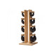 Гантелі з підставкою NOHrD SwingBel Tower Club 2-8 Kg Set Natural Ash Leather