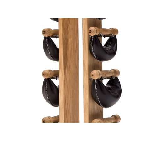 Гантелі з підставкою NOHrD SwingBel Tower Club 2-8 Kg Set Natural Ash Leather Гантелі з підставкою NOHrD SwingBel Tower Club 2-8 Kg Set Natural Ash Leather