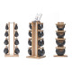Гантелі з підставкою NOHrD SwingBel Tower Club 2-8 Kg Set Natural Ash Leather