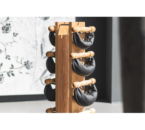 Гантелі з підставкою NOHrD SwingBel Tower Club 2-8 Kg Set Natural Ash Leather Гантелі з підставкою NOHrD SwingBel Tower Club 2-8 Kg Set Natural Ash Leather