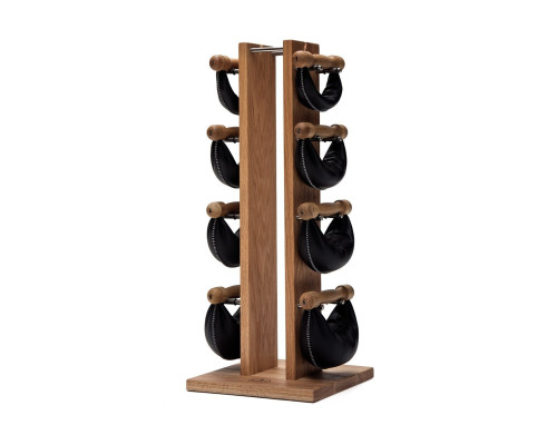 Гантелі з підставкою NOHrD SwingBel Tower 2-8 Kg Set Oak Oak Leather