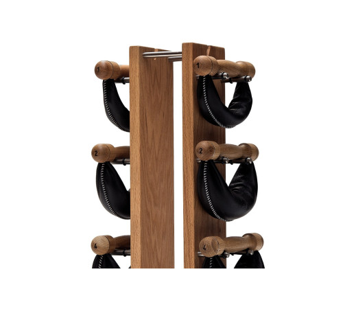 Гантелі з підставкою NOHrD SwingBel Tower 2-8 Kg Set Oak Oak Leather